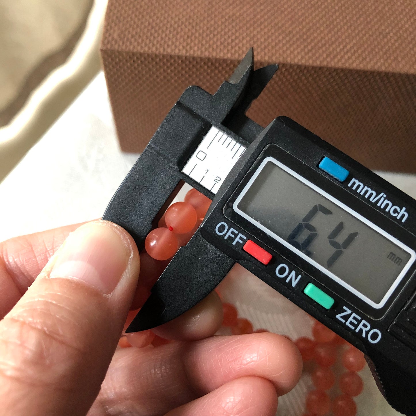 6.4mm High Quality Red Agate Grade A Natural Bead Bracelet Necklace Red Gradient Tone