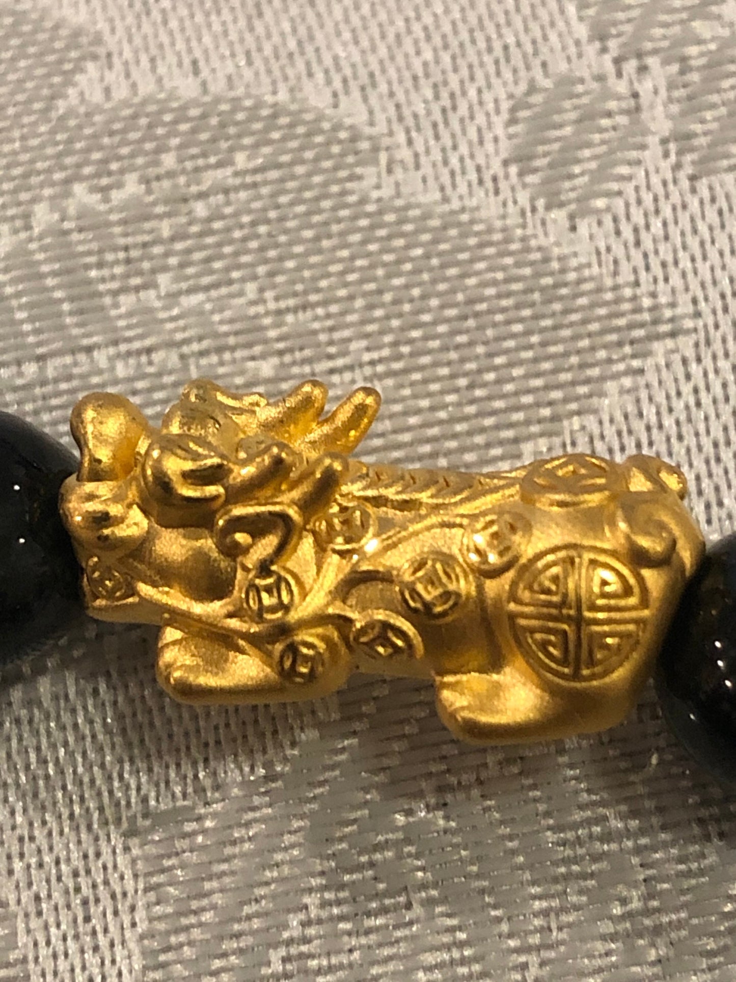 Reserved. 17.6mm 24K Gold Pixiu Bead for DIY bracelet