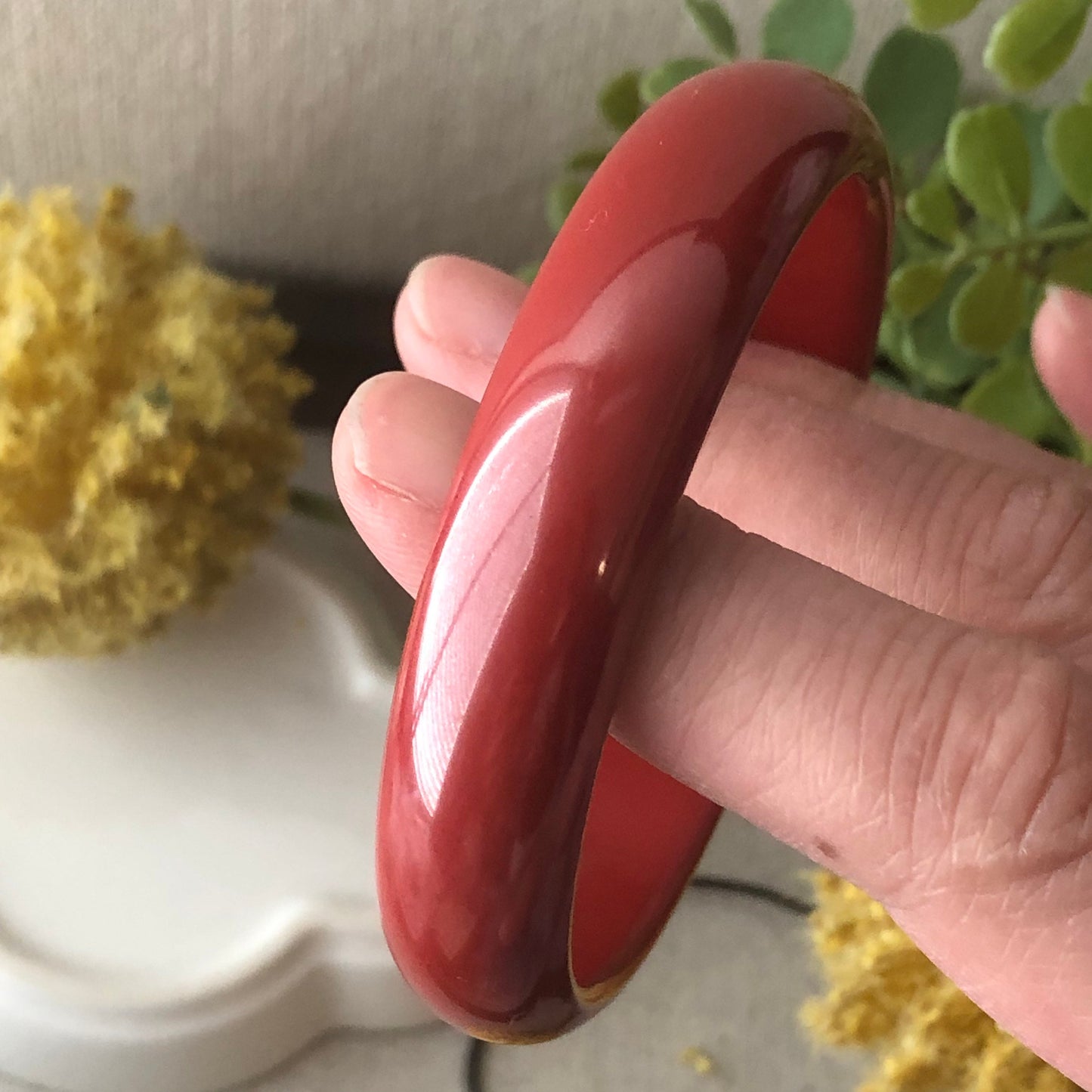 56 mm Red Cinnabar Bangle