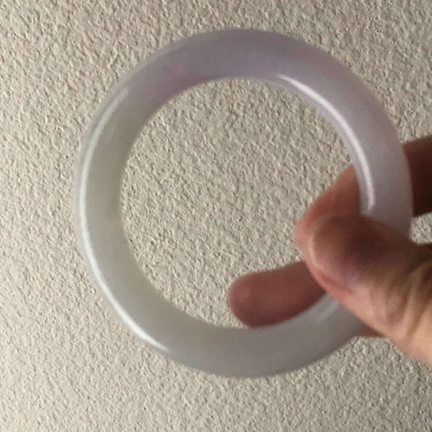 55mm Icy Jadeite Jade Lavender Green Tone Bangle