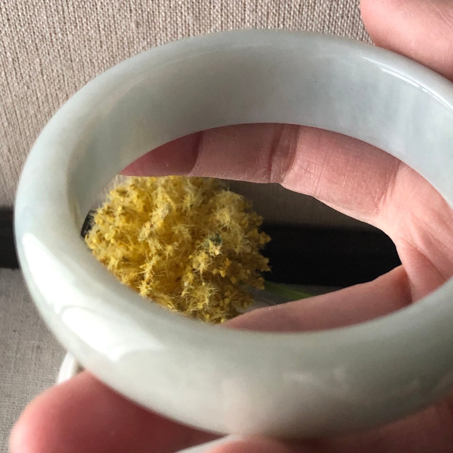 60mm Jadeite Jade Sky Blue Tone Big Wider Bangle