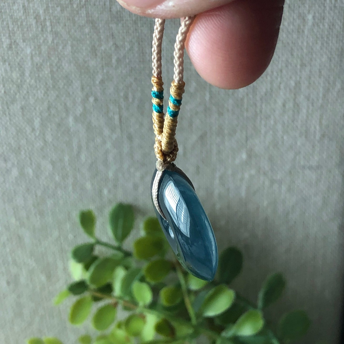 22mm High Icy Guatemalan Jade Blue Green Gradient Peace Donut Pendant