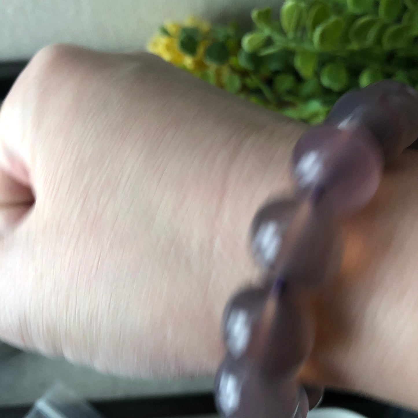 12mm High Quality Ic Agate Lavender Pink Grade A Natural Bead Bracelet
