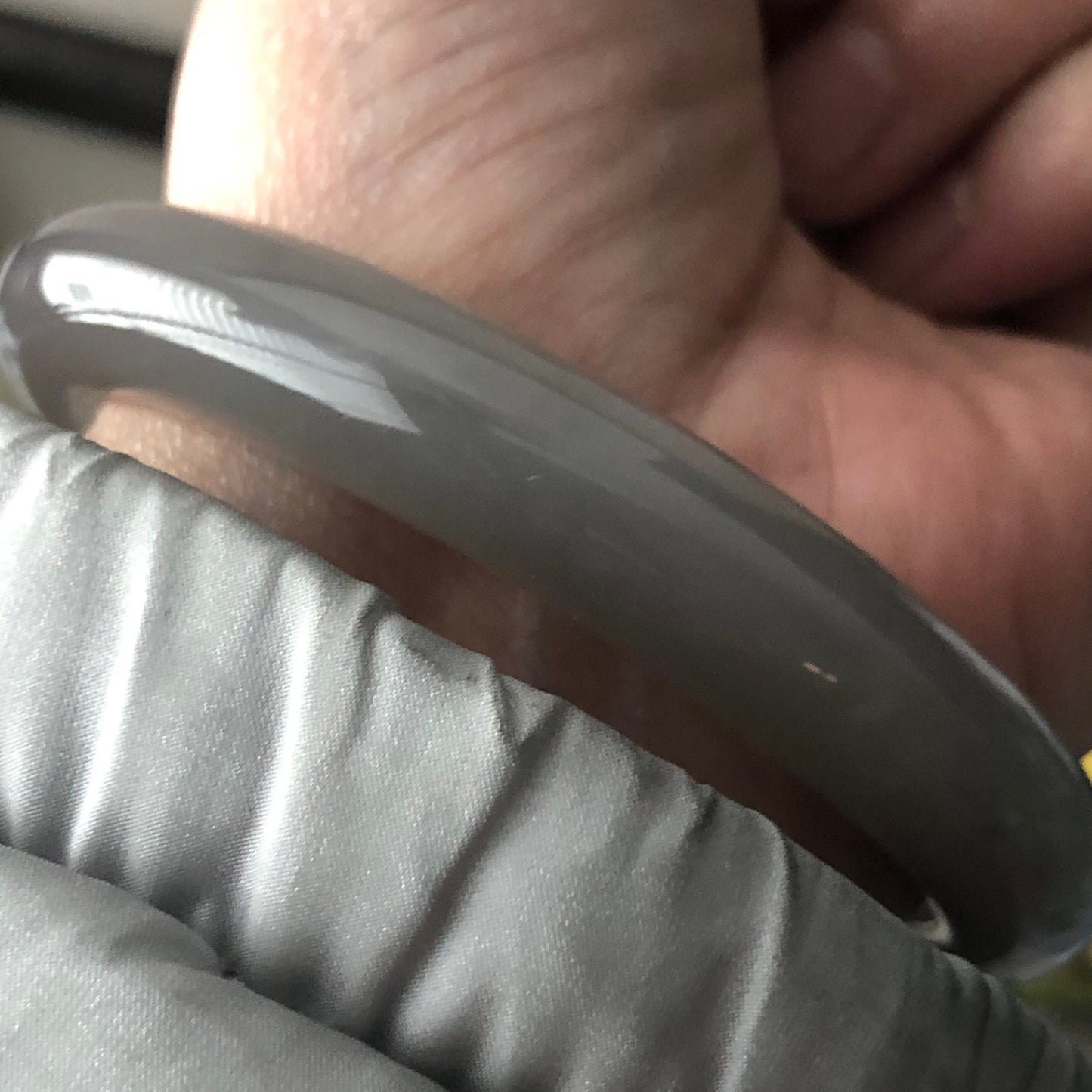 58mm Icy Hetian Smoky Lavender Jade Bangle