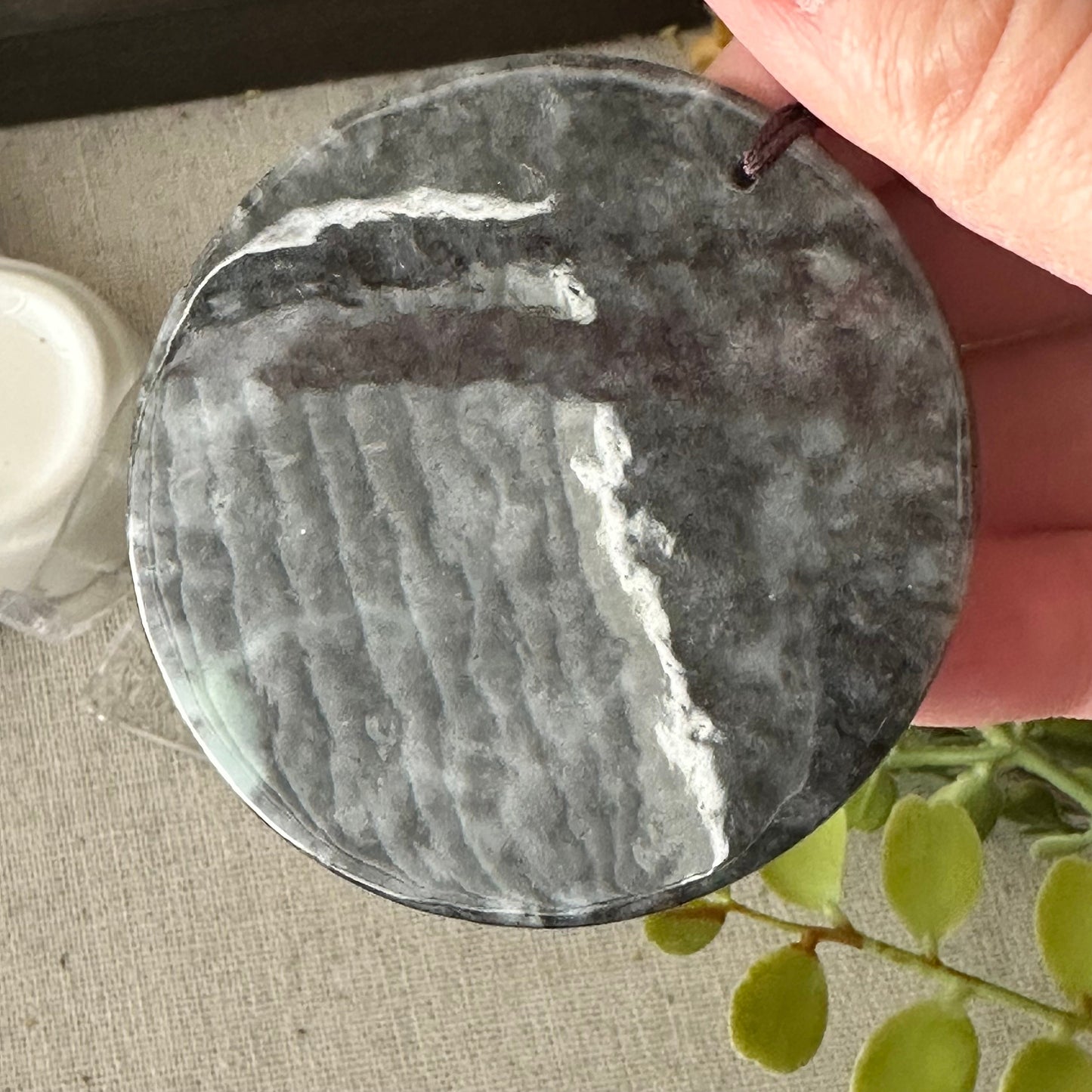 51mm Wuji Jadeite Jade Carved Wolf Pendant