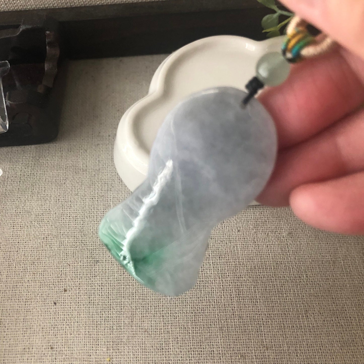 48.6mm Wuji Green Jadeite Jade Carved Monkey King Pendant