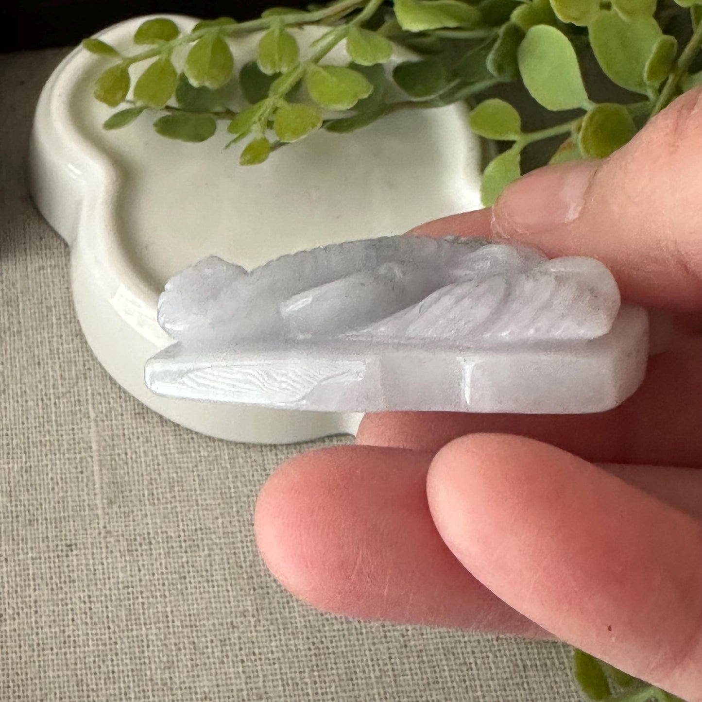 51.7mm Lavender Jadeite Jade Carved Elephant Pendant