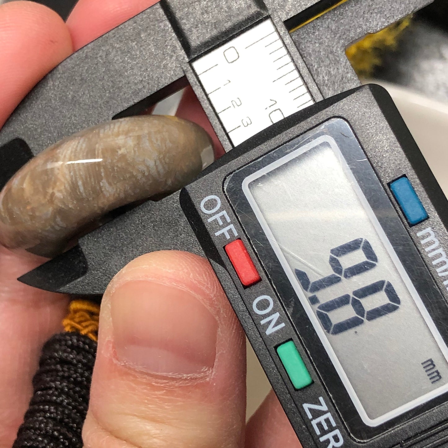 NEW Yellow Brown Fossil Coral Pendant with Neck Rope Tie FC600 RARE Last One!!