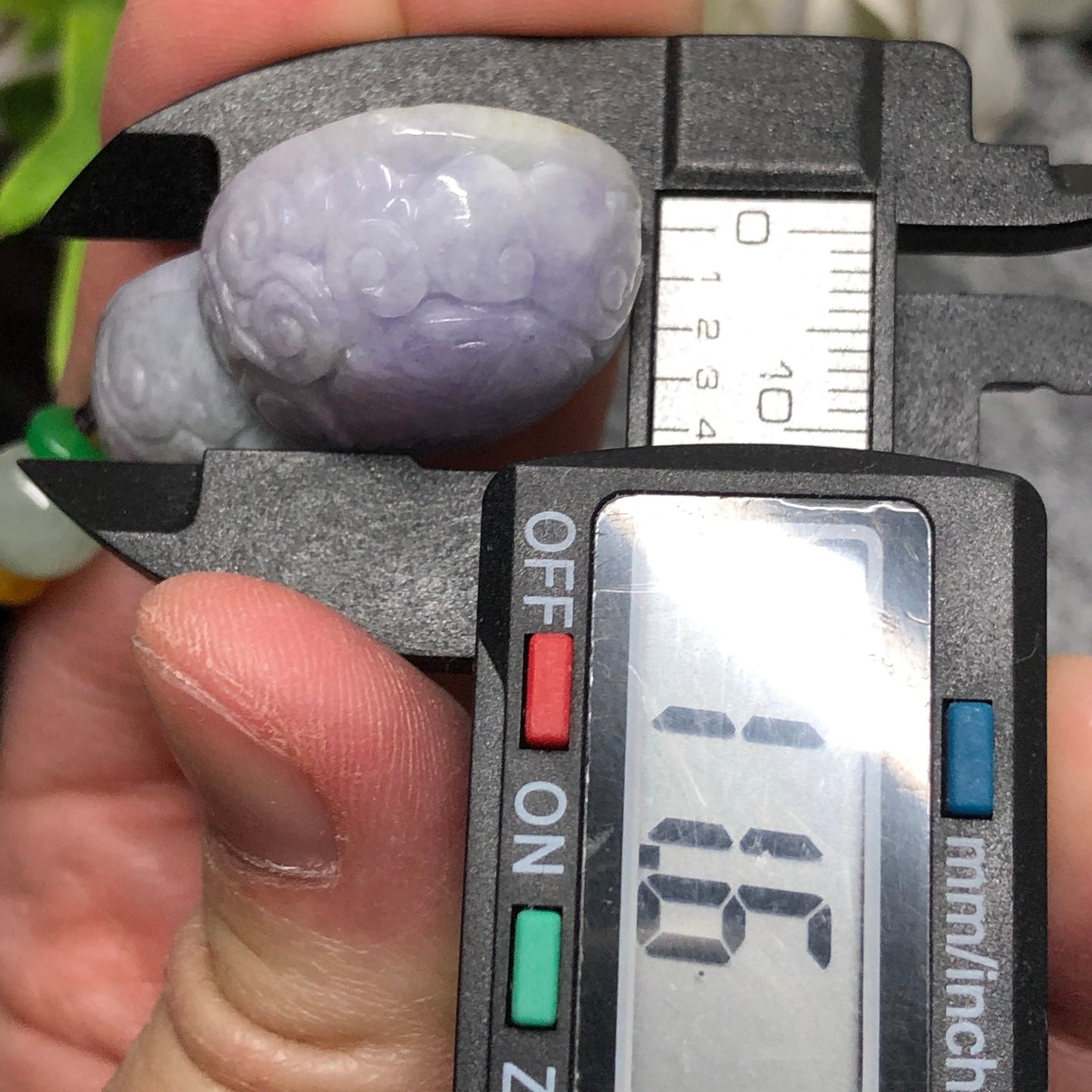 Certified Myanmar Grade A  RARE Carved Lavender Green Jadeite Jade Gourd Pendant