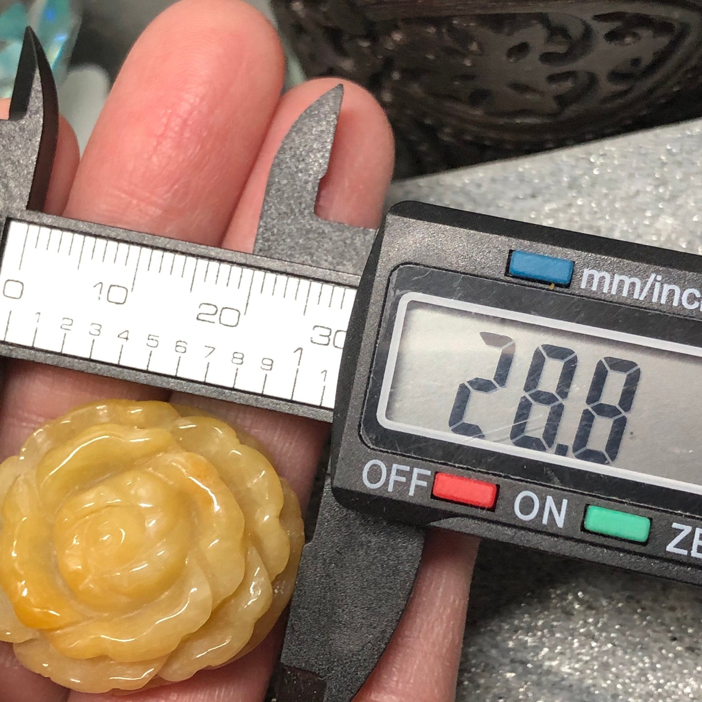 Beautiful Grade A Jadeite Jade Yellow Brown Carved Flower Sculpted Pendant RARE