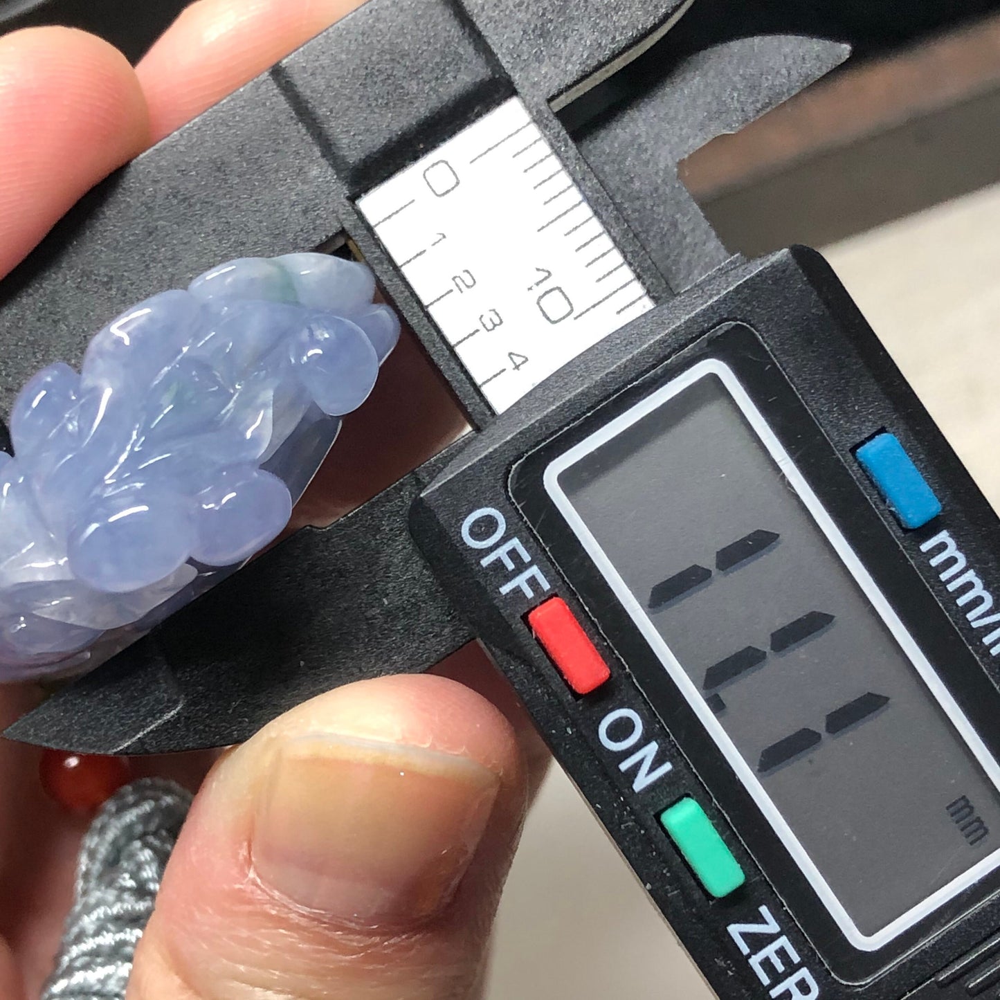 48.4mm Grade A Icy Lavender Carved Vegetable Flower Jadeite Jade Pendant