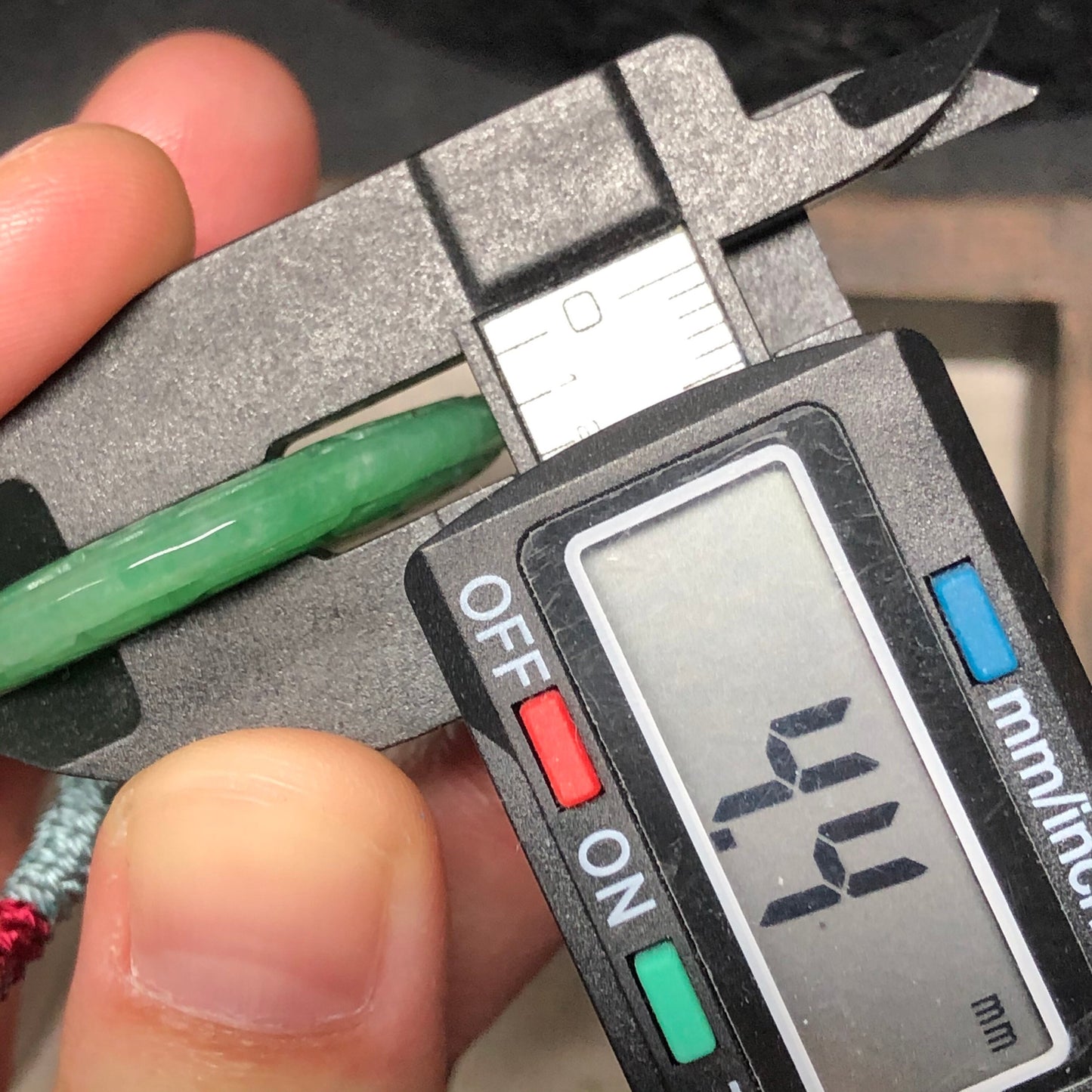 34.6mm Grade A Green Carved peace donut Jadeite Jade Pendant RARE