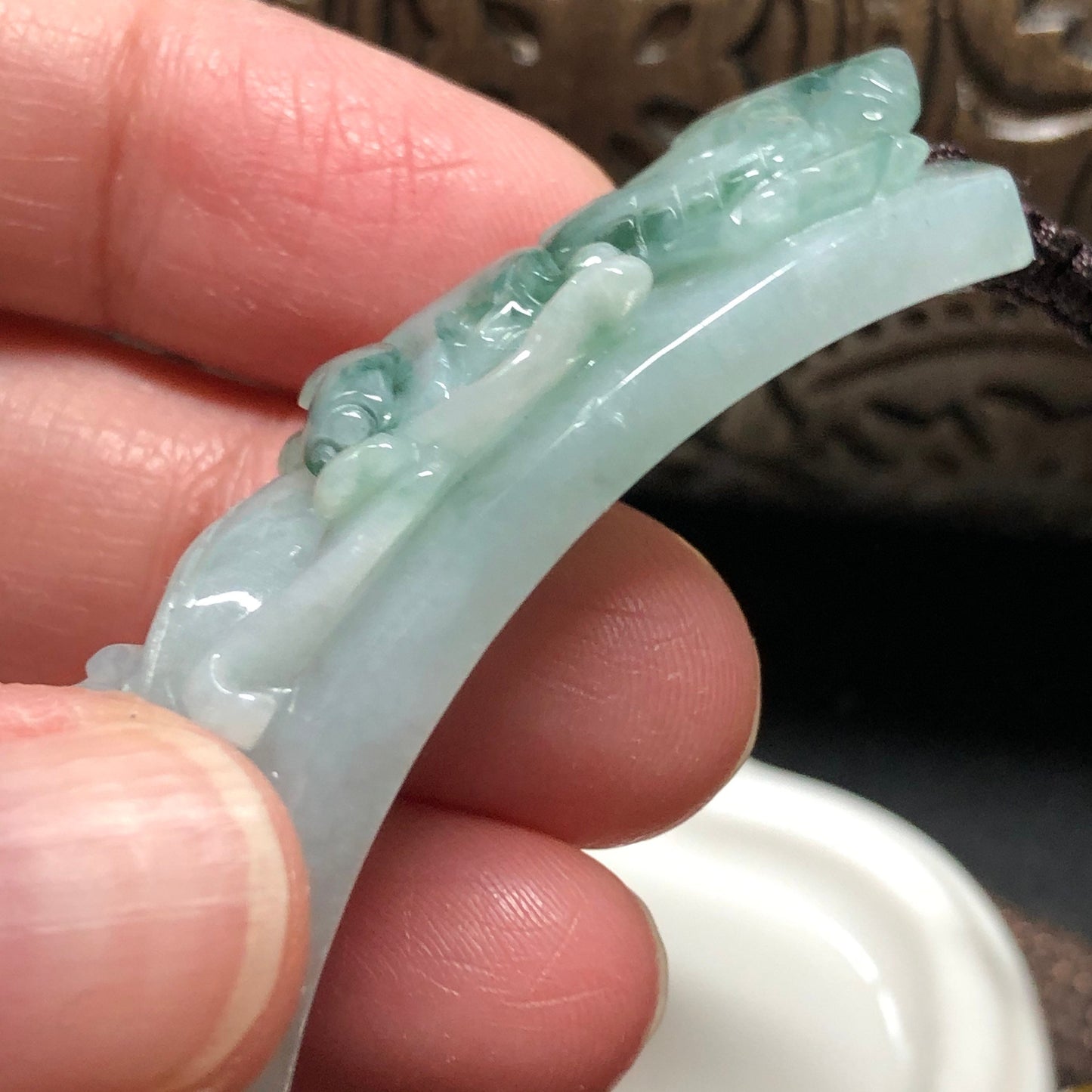 Certified Grade A Assorted Brown Green Black Bead Jade Jadeite Bracelet tie knot bracelet One Size RED