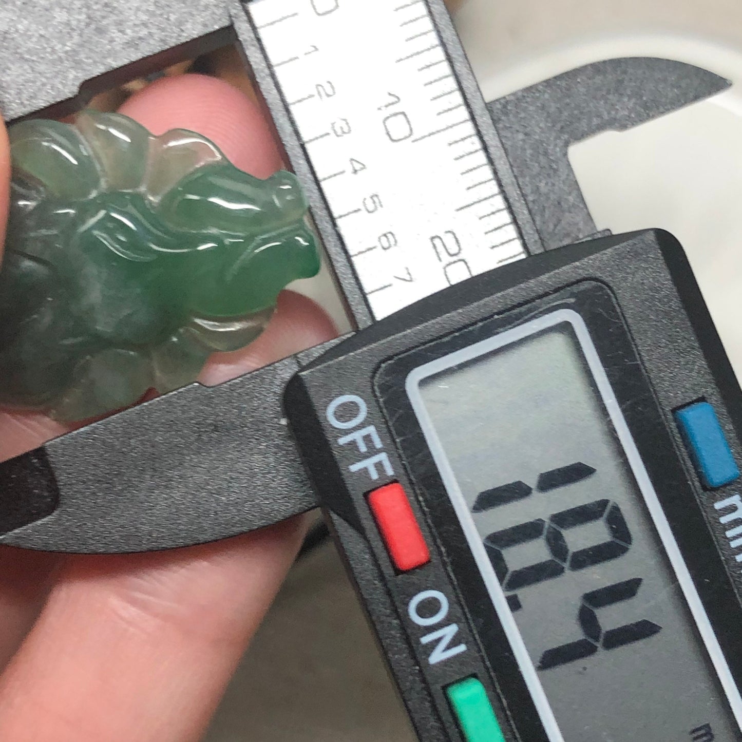 Certified Myanmar Grade A Carved Icy Green Foxtail Pendant with 925s buckle