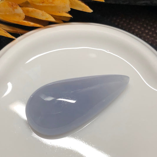 Grade A Lavender Water Drop Jadeite Jade Gemstone Pendant Customization