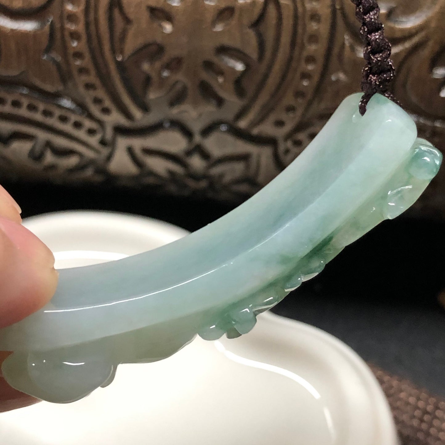 Certified Grade A Assorted Brown Green Black Bead Jade Jadeite Bracelet tie knot bracelet One Size RED