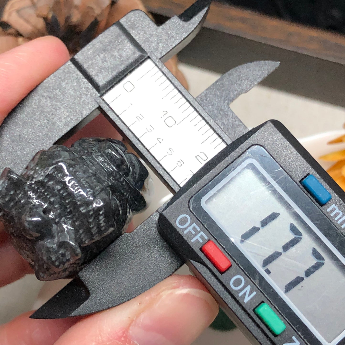 36.2 mm Certified Myanmar Grade A Jadeite Icy Wuji Grey Dog Keychain or Pendant Display Figurine