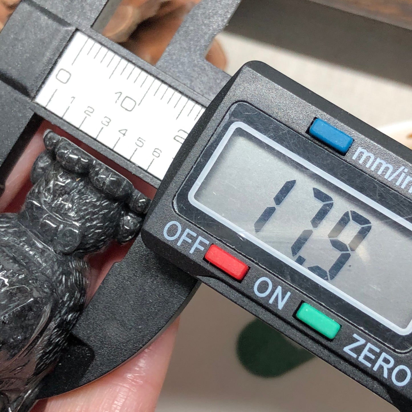 36.2 mm Certified Myanmar Grade A Jadeite Icy Wuji Grey Dog Keychain or Pendant Display Figurine