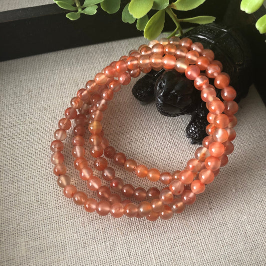 North Red Agate Grade A Natural Bead Bracelet Health Circulation Red Gradient Tone （南紅）