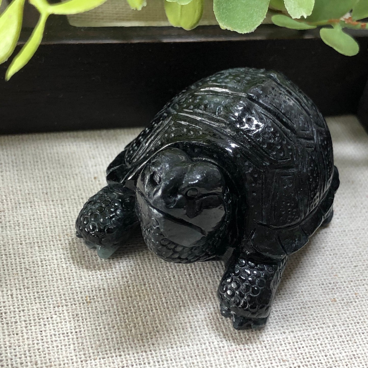 mm Certified Myanmar Grade A Jadeite Icy Wuji Carved Turtle Keychain or Pendant Display Figurine