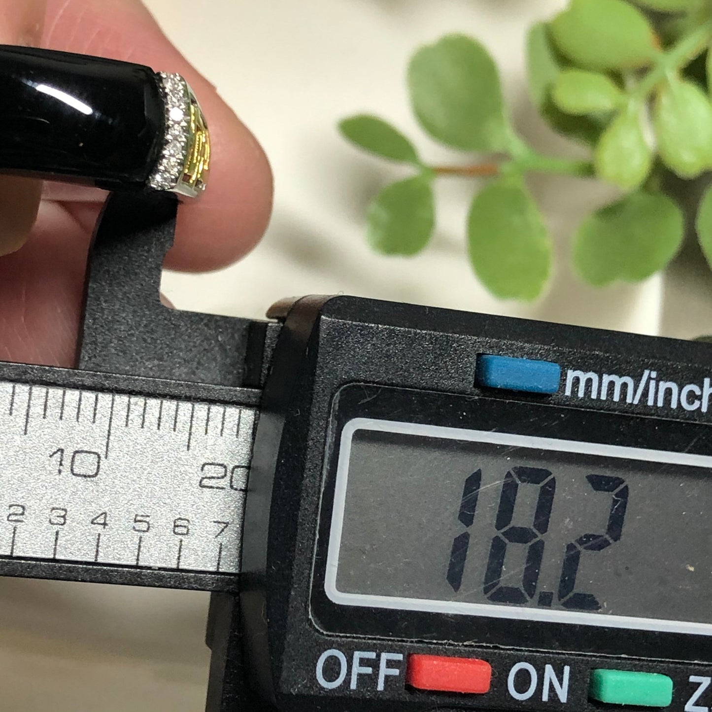 NEW Certified Grade A Omphacite Black Green Jadeite Jade Ring 18K White Gold