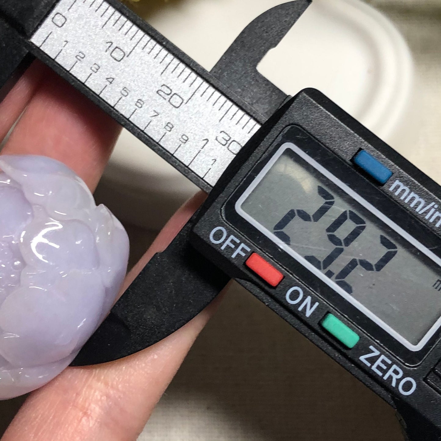 33mm Grade A  Yang Lavender Jade Jadeite Flower  Pendant W Rope Tie Necklace