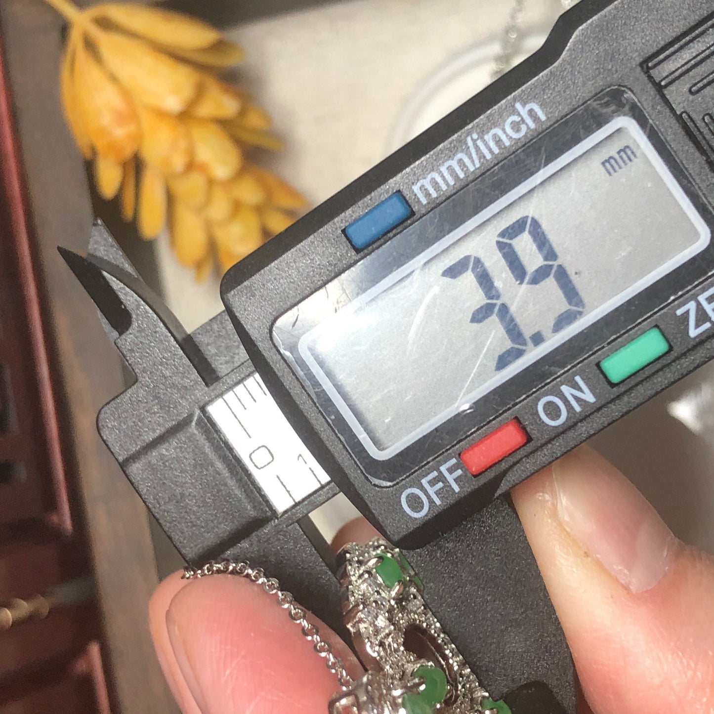 SALE: 35.7mm Grade A Mini Cabochon Round Jadeite Jade Pendant Necklace 925K Silver