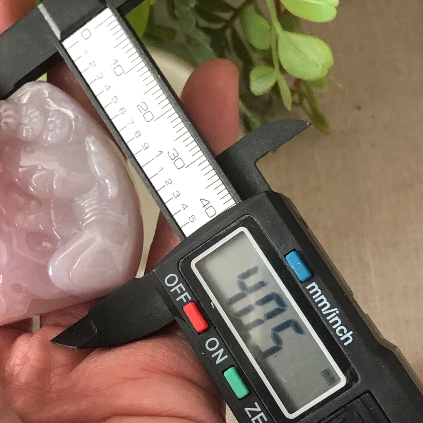 59.5mm Jadeite Jade Icy Light Lavender Pink Carved Landscape Scenery Pendant Neck Rope Tie