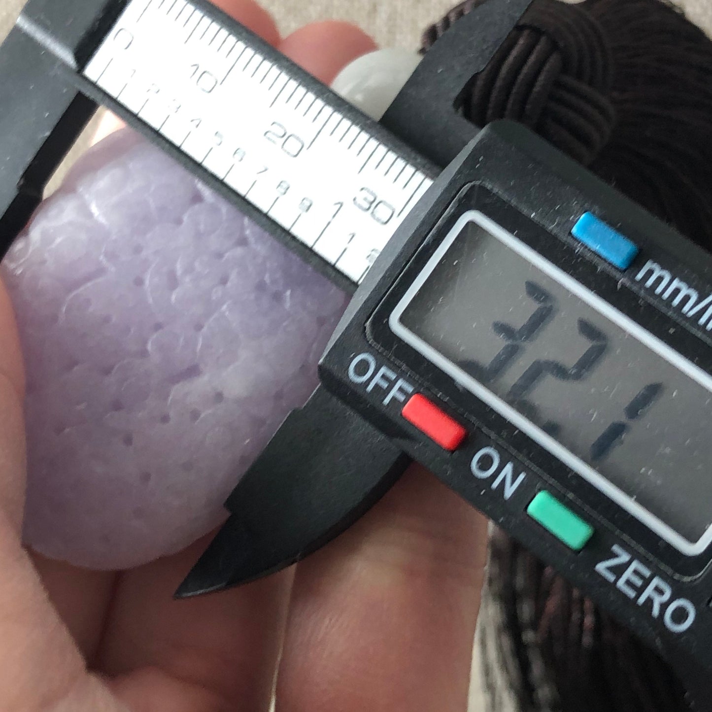 42mm Jadeite Jade Carved Asian Pattern Lavender Floral Keychain Charm Antique Look Design