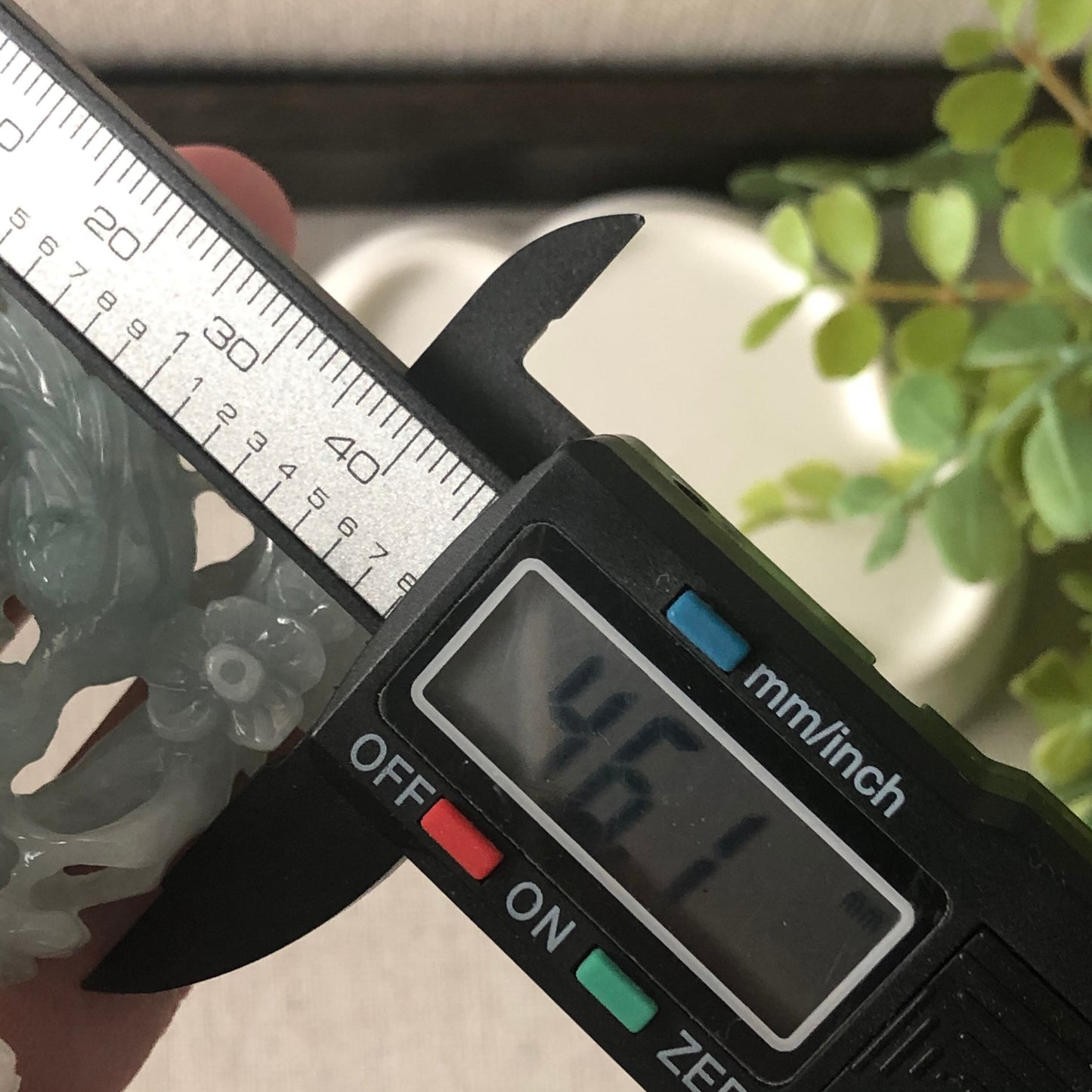 54mm Jadeite Jade Green 3D Carved Bird of Paradise Flowers Pendant RARE