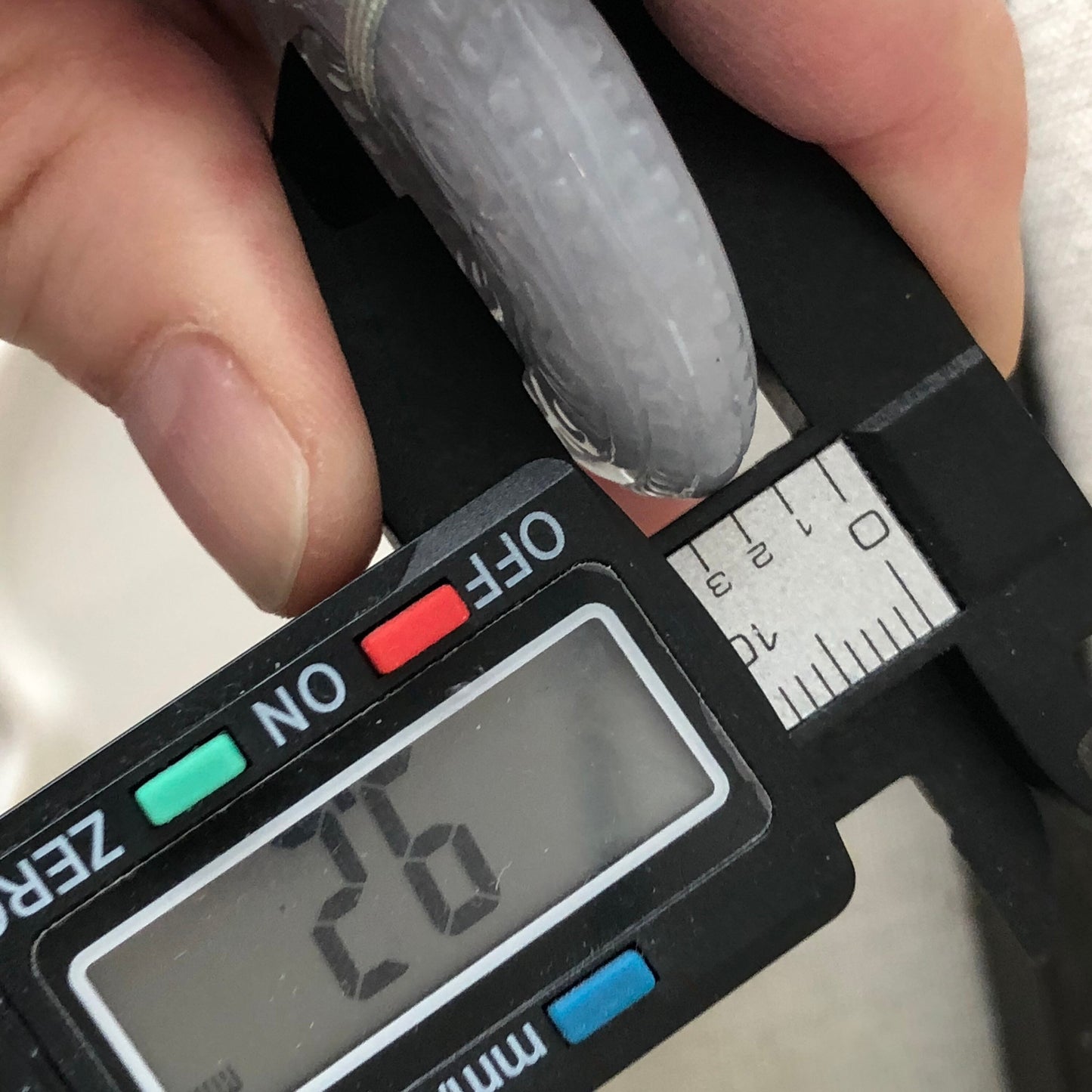 42.3mm Jadeite Jade Icy Light Blue Lavender Carved Peace Donut Pendant