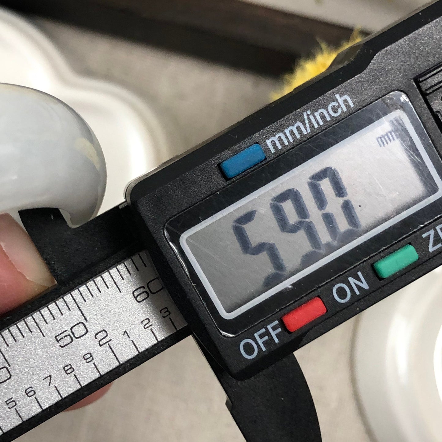 59 mm Jadeite Jade Milky White Tint Blue Bangle