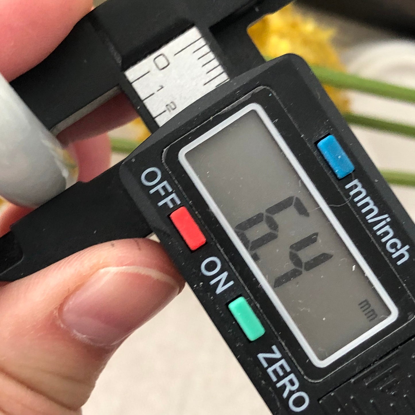 54.4 mm Jadeite Jade Tint Blue floating flowers Bangle