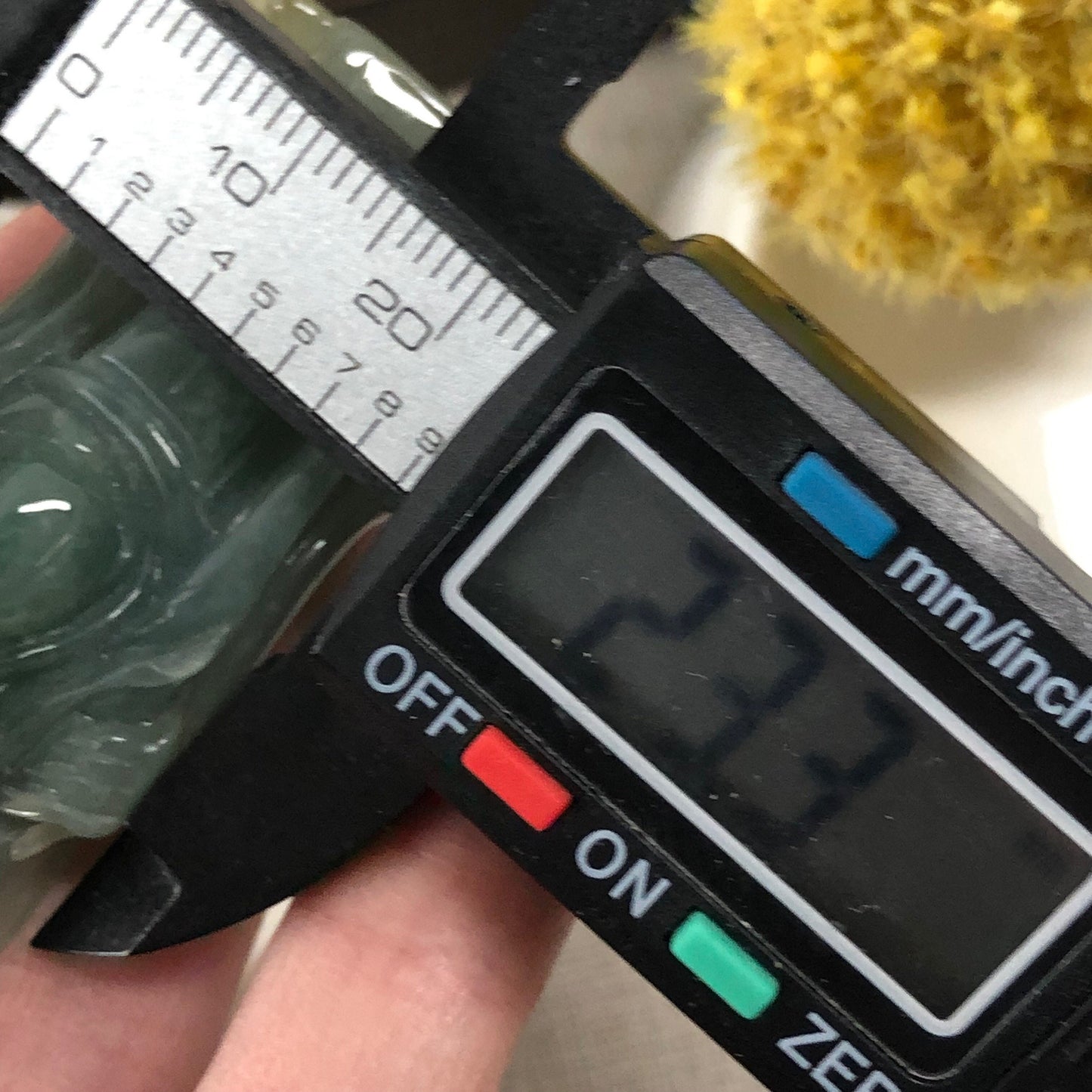 54.1mm Jadeite Jade Icy Blue Green Longevity Old Man Carved Pendant