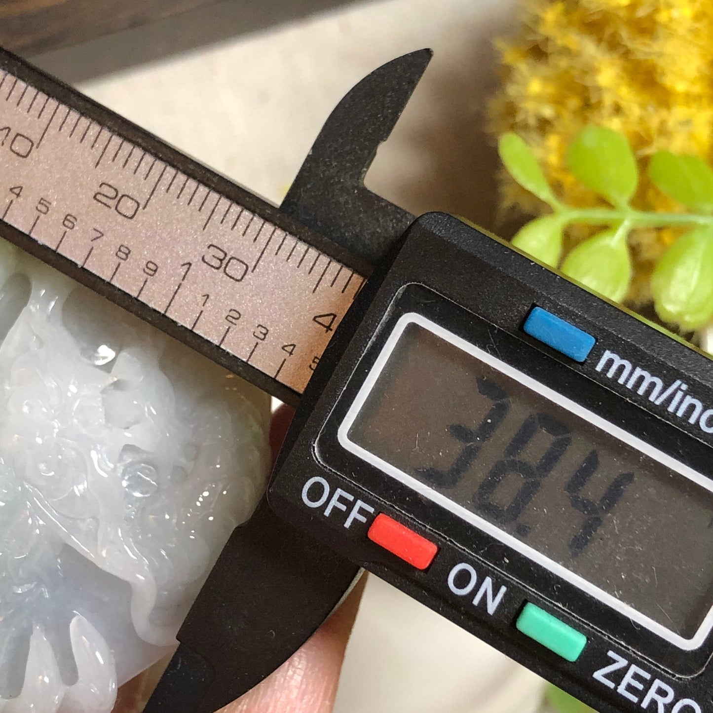 56.8 mm Jadeite Jade Yellow Green 3D Carved Dragon Pendant Charm