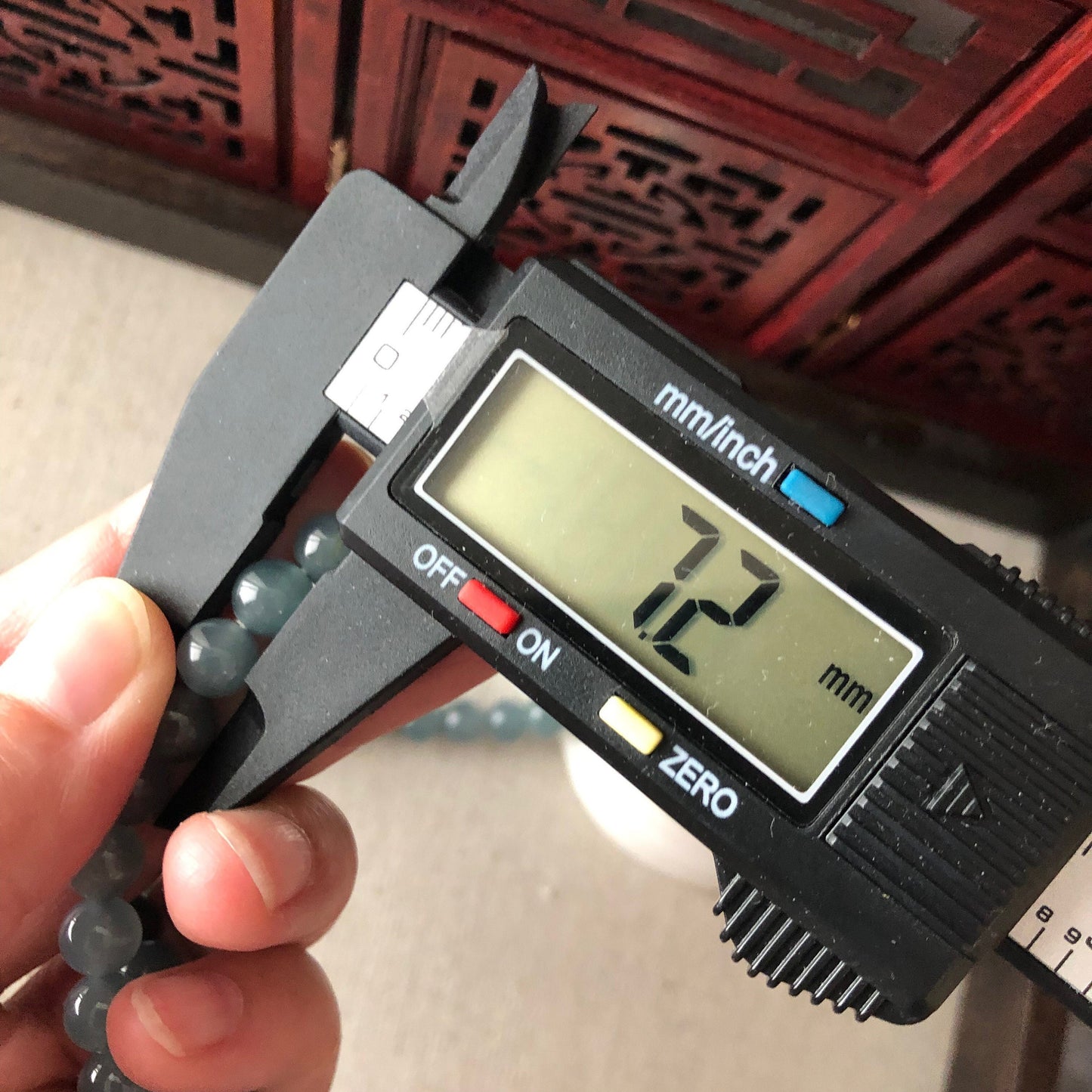 7.2mm RARE navy blue Jadeite Jade Bead Bracelet Necklace 7.2mm x 108 beads