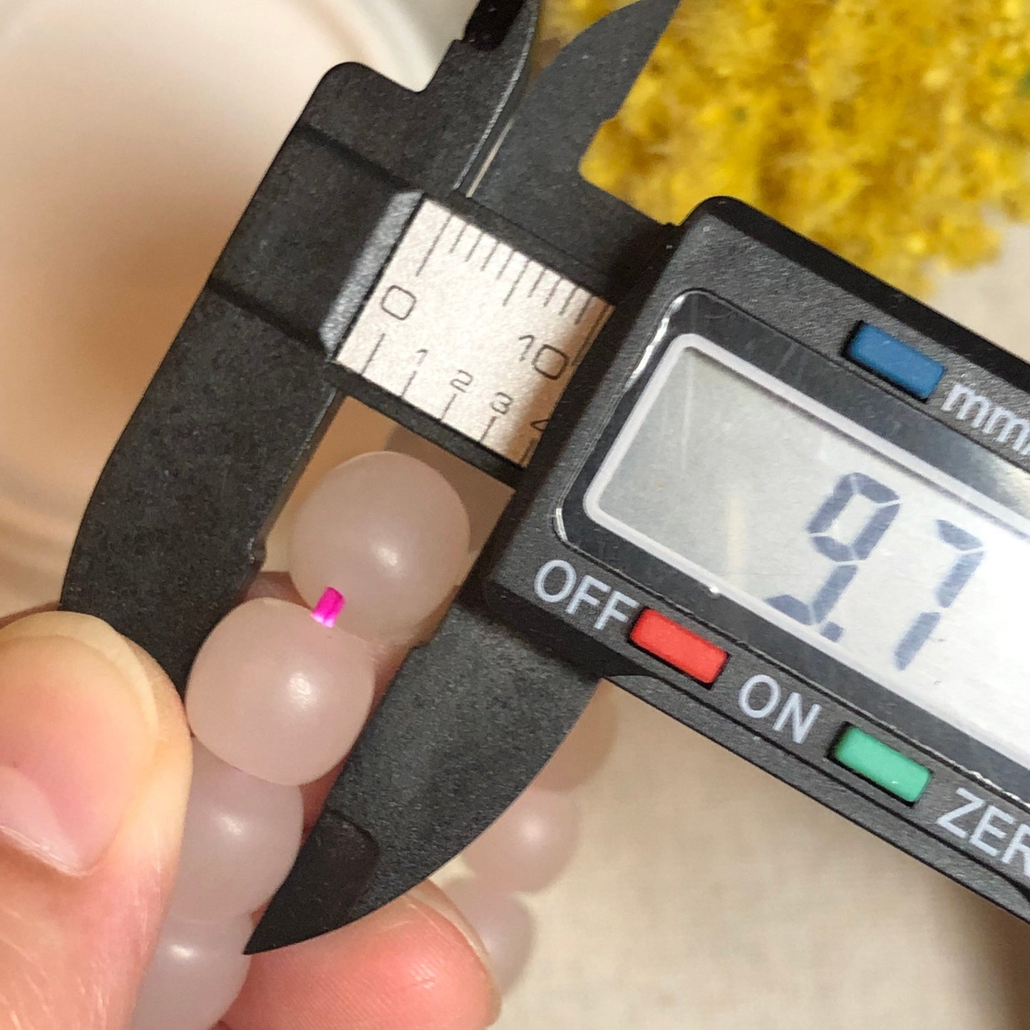 9.7mm Grade A Hetian Jade Smoky Pink Cylinder Smooth Sand Polished Jade Bracelet 20pcs