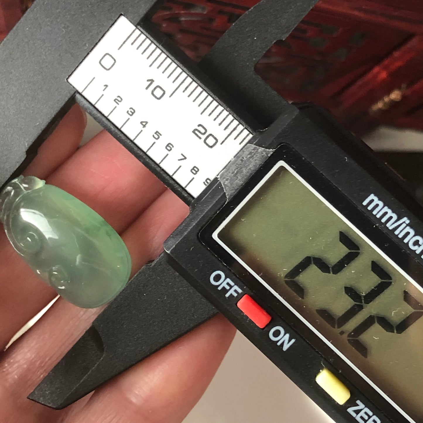 Grade A Carved Icy Green Jadeite Jade Ruyi Gemstone Pendant Customization