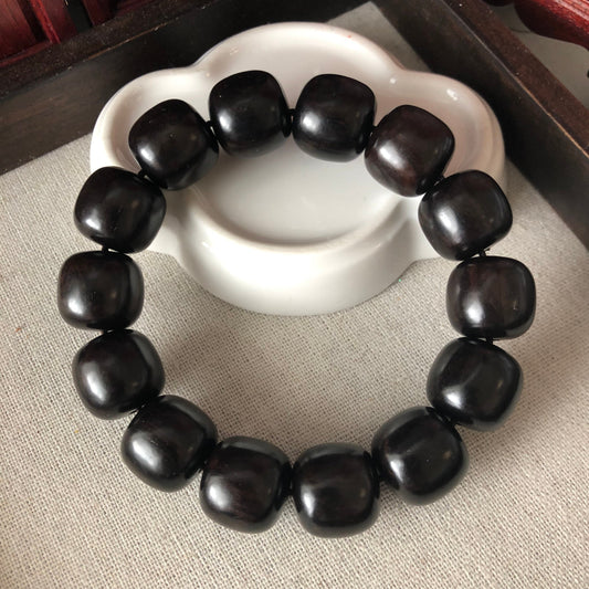 15.9 mm Wooden Long Bead Bracelet 14pcs.