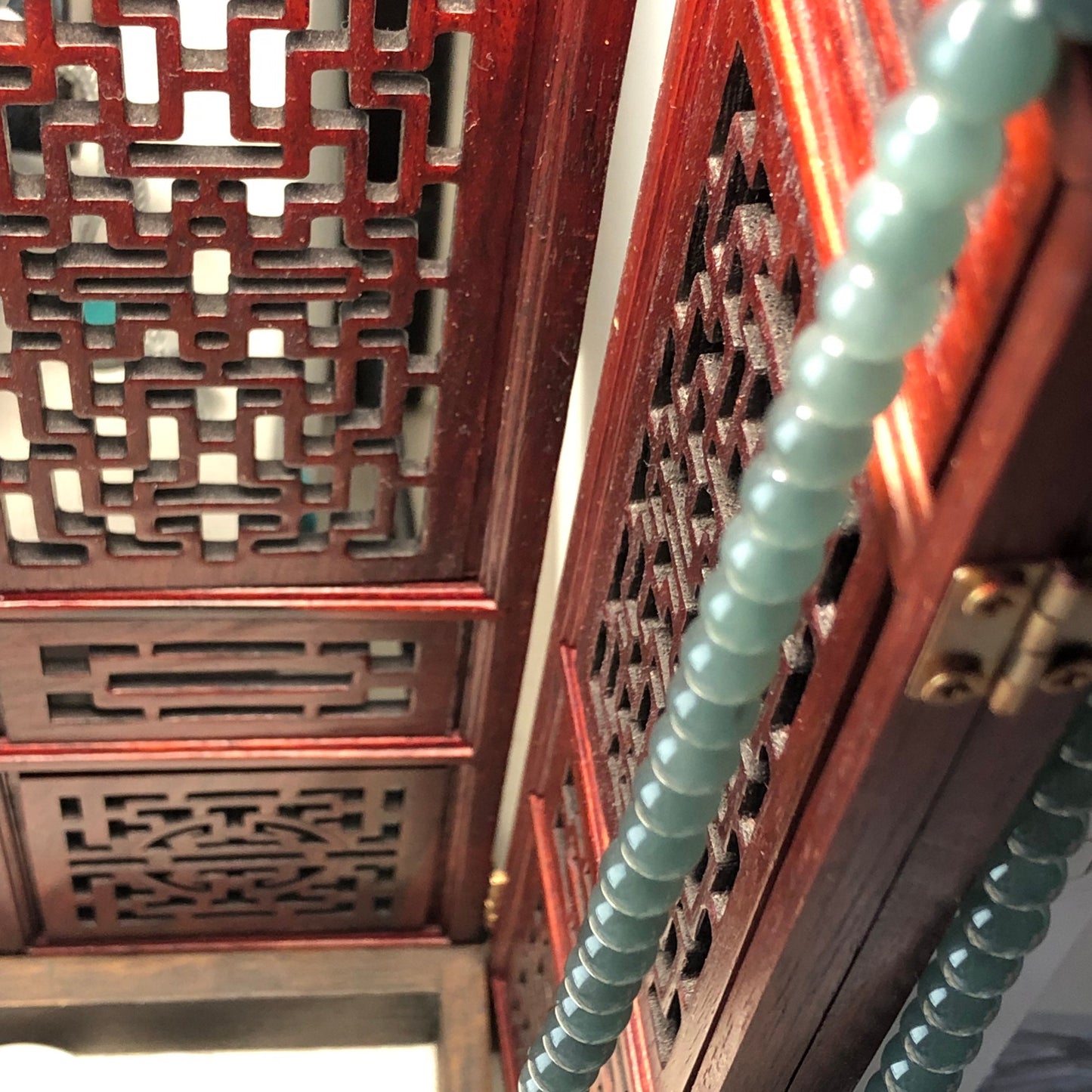 7mm RARE green Wuji gradient Jadeite Jade Bead Bracelet Necklace 118 beads