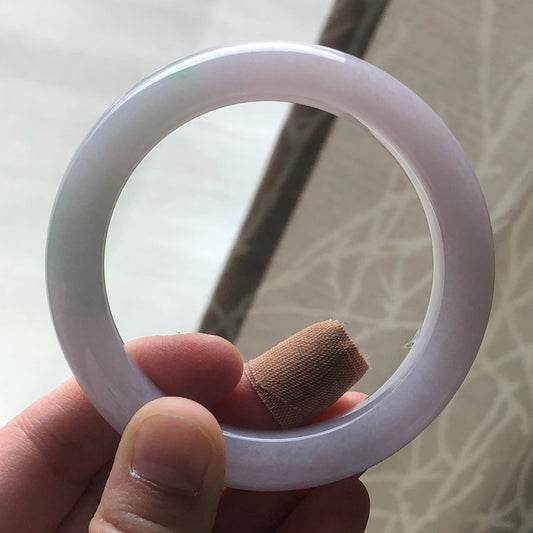 57 mm Jadeite Jade Icy Duo Lavender Green Bangle