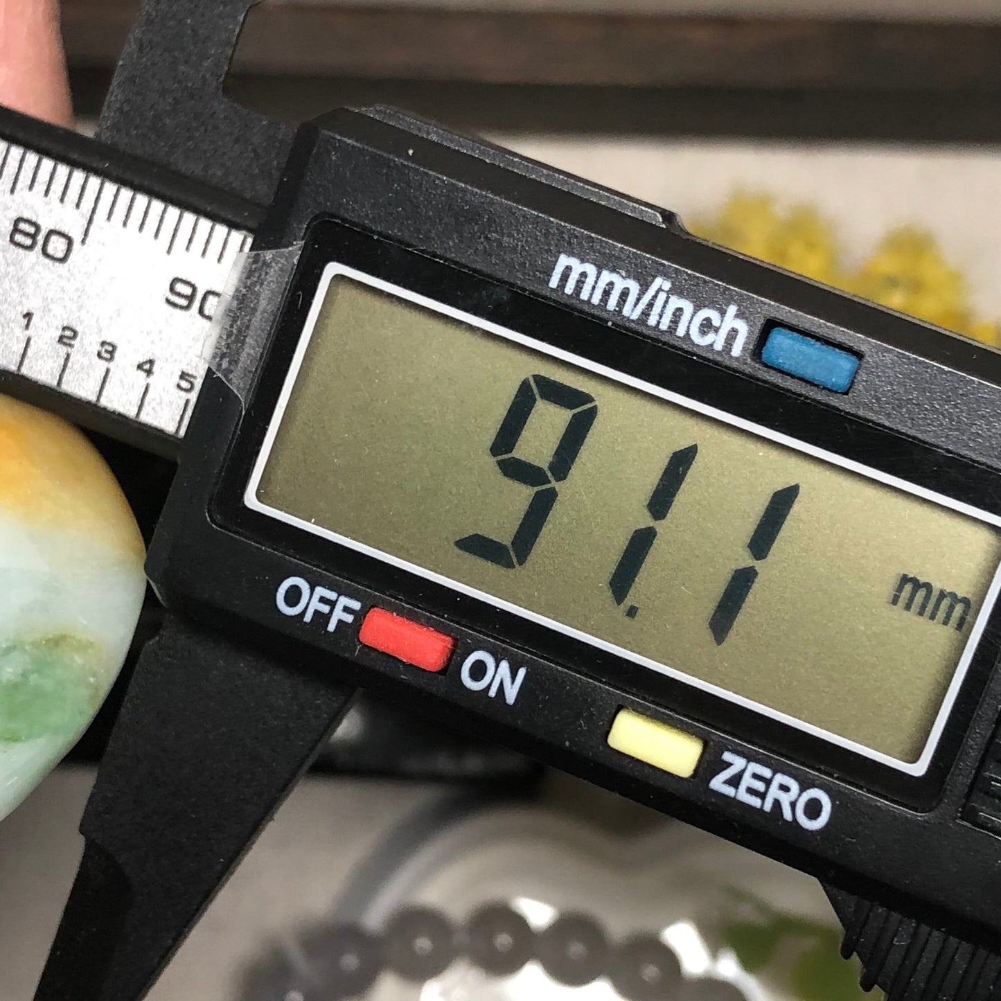 91.2mm Jadeite Jade Yellow Green Carved Statue Display Scenery Landscape