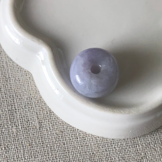 15mm Earthy Lavender Jadeite Jade Bead  Donut Pendant