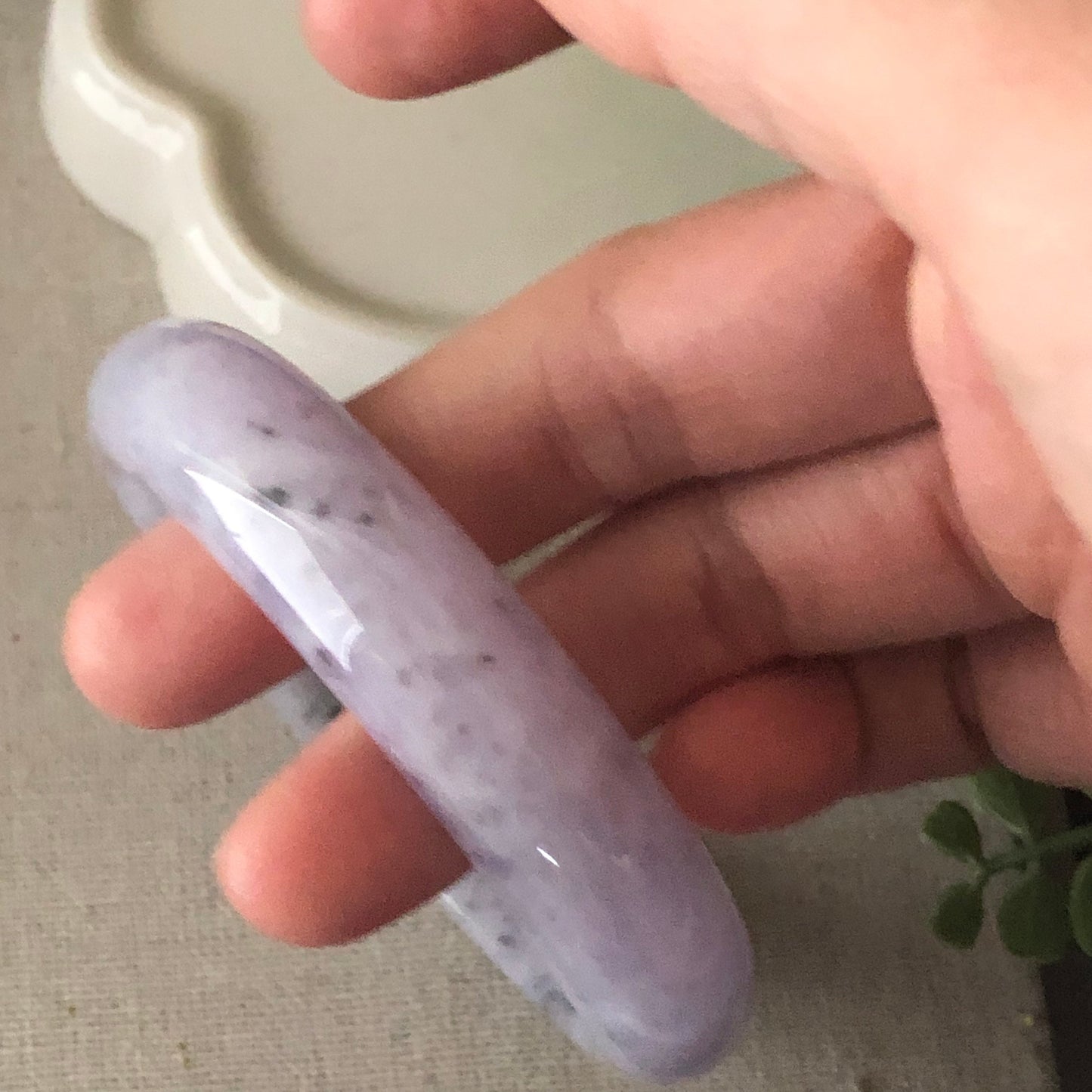 57mm Jadeite Jade Earthy Wuji Lavender Bangle