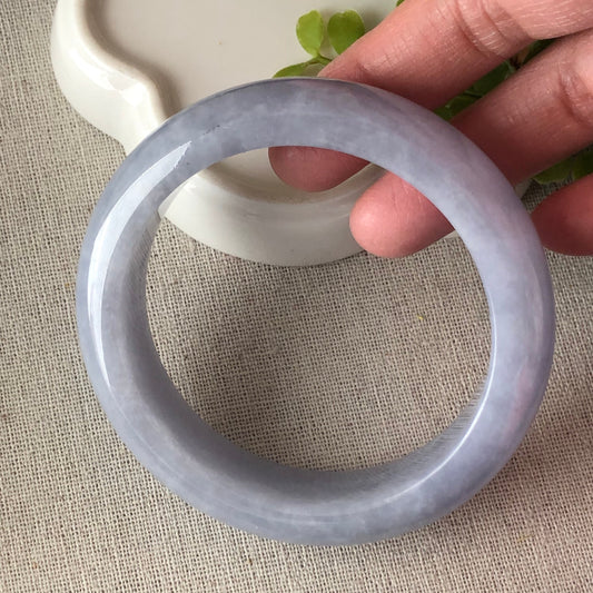57.6mm Jadeite Jade Earthy Lavender Bangle