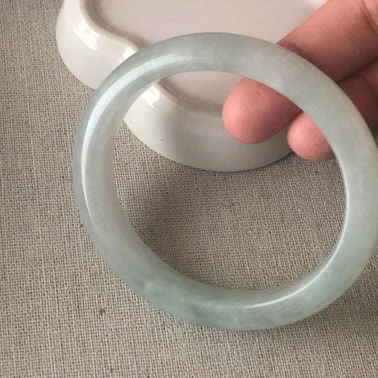 54-55 mm Jadeite Jade Icy Sweet Green Princess Bangle