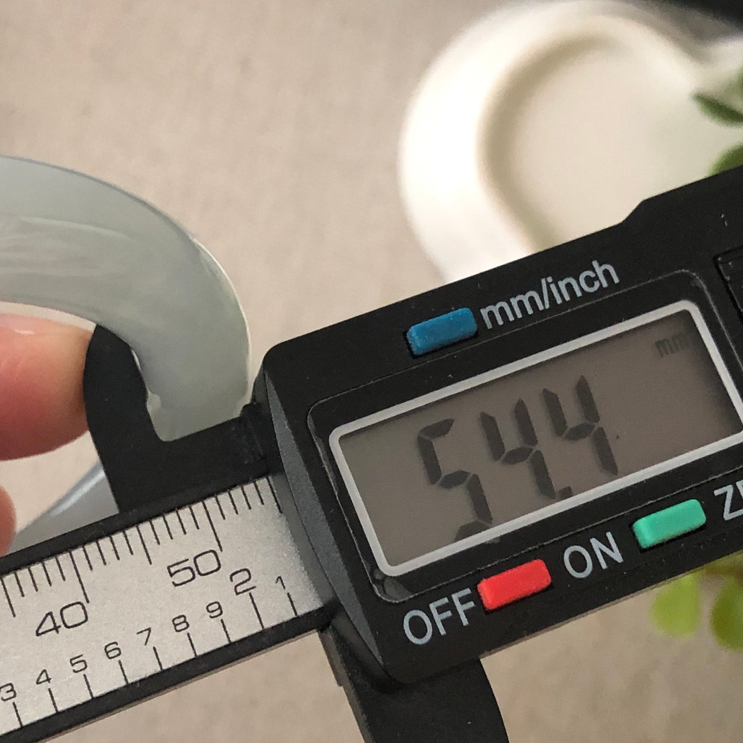 54-55mm Icy Sky Blue Round Shaped Jadeite Jade Bangle