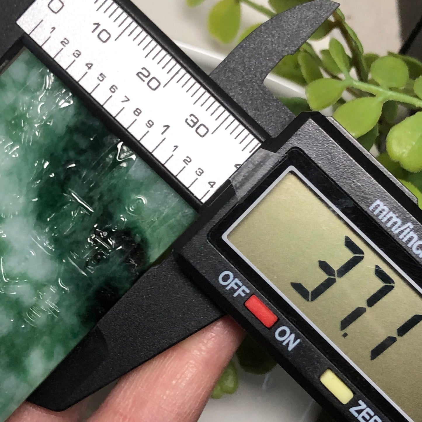 61.3mm Green Jade Jadeite Carved Asian Words Plaque Love Poem Pendant