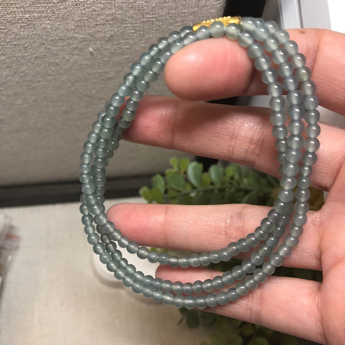Reserved. 4mm Jade Jadeite High Icy Blue Glossy  Round Bead Necklace Bracelet