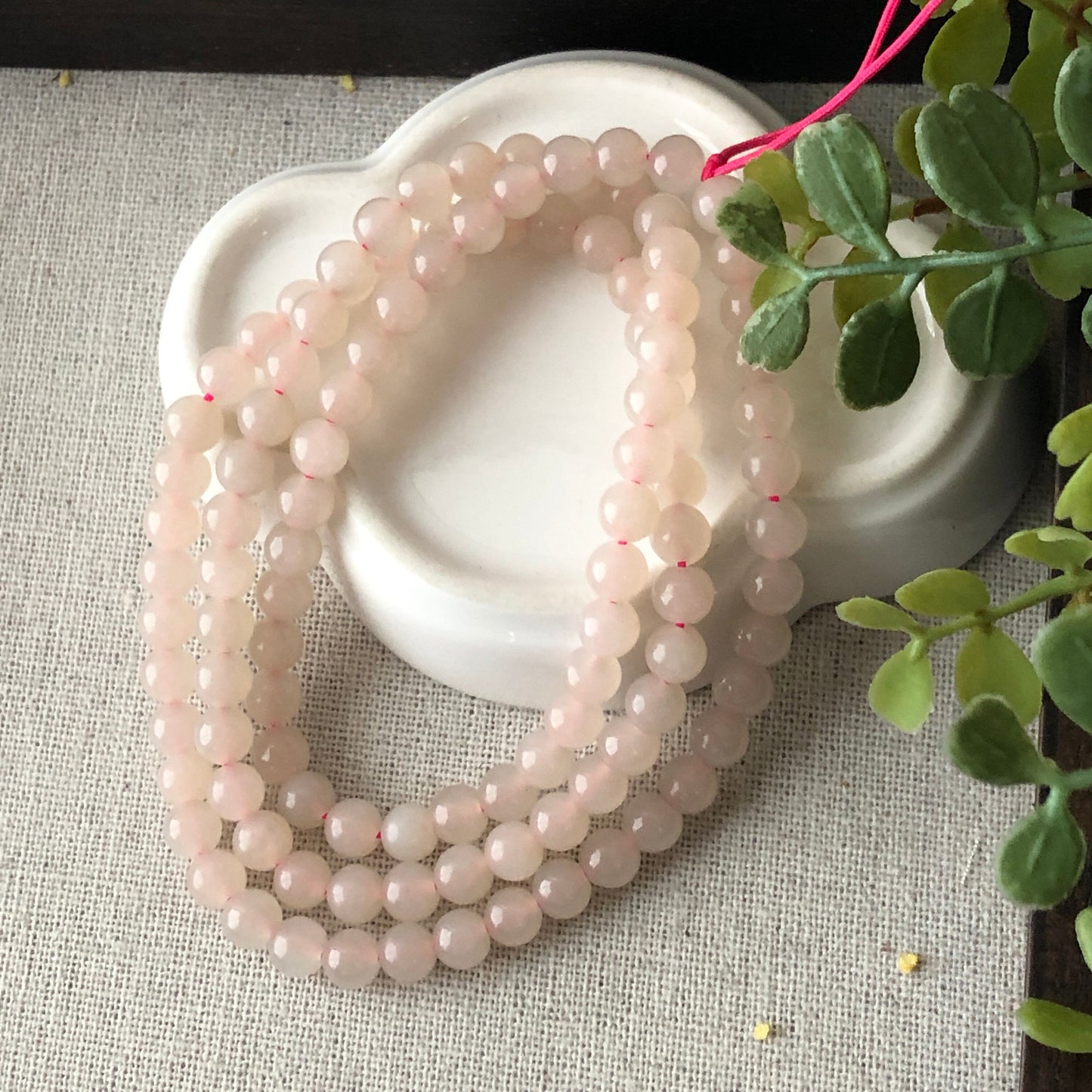 5.8mm Hetian Jade Glossy Icy Round Bead Necklace Bracelet